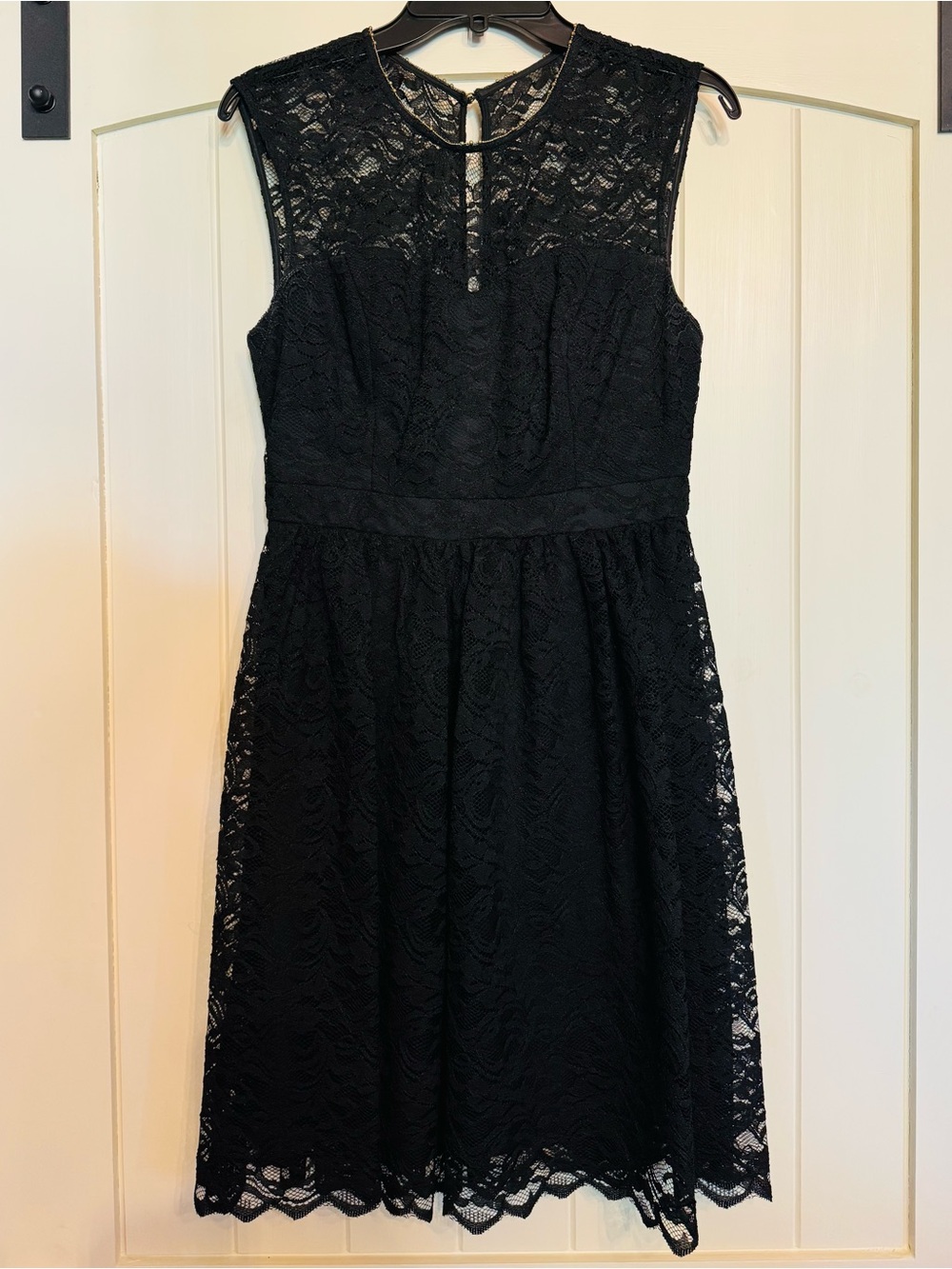 Jessica Simpson Black Lace Sleeveless Fit & Flare Dress
